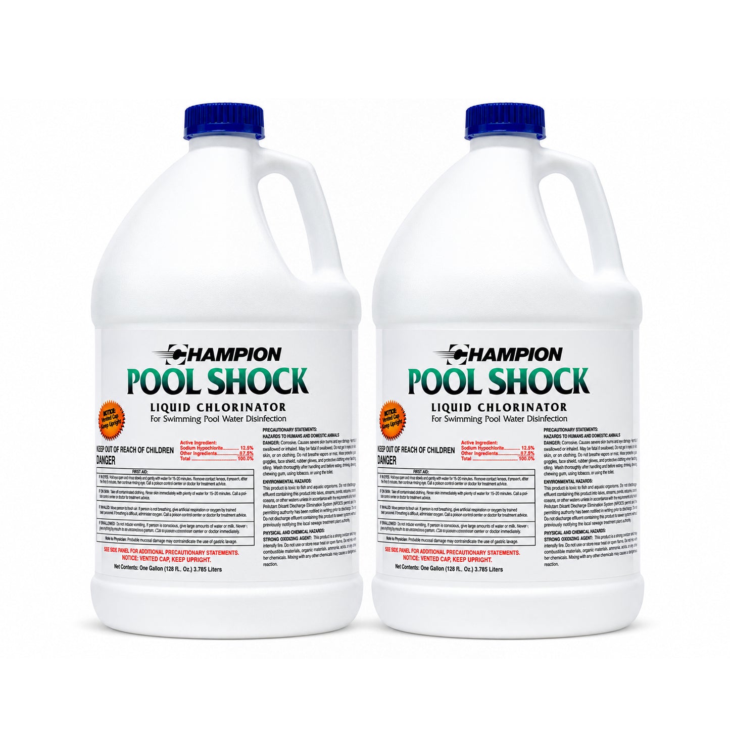 Pool Shock Liquid Chlorine 2-Pack (2 x 1 gallon)