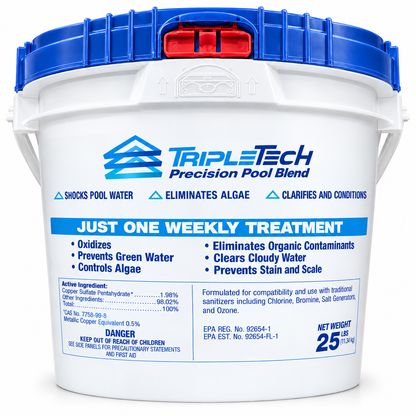 TripleTech Precision Pool Blend weekly treatment steps and dosing
