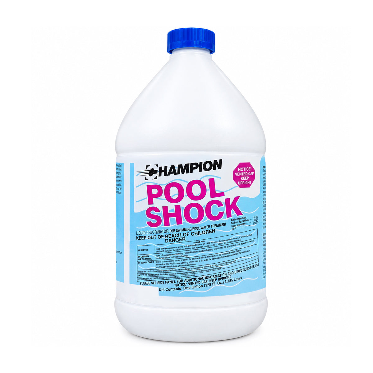 Champion Pool Shock 10% liquid chlorinator, 1 gallon